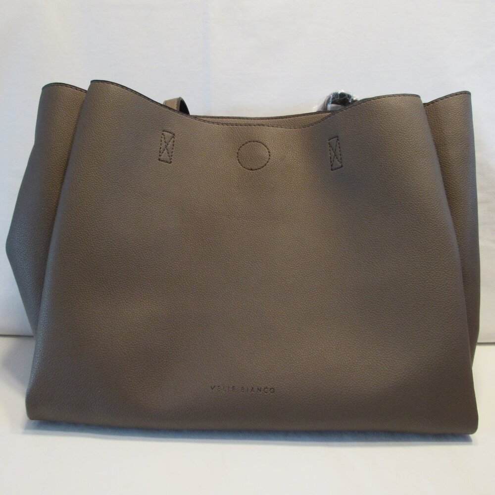 Melie Bianco Kaia Large Taupe Tote/Shoulder Handbag NWT